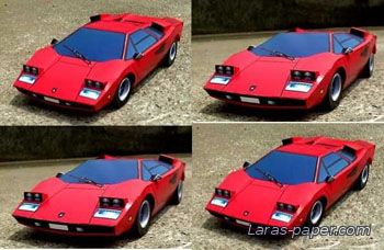 lamborghini countach моделирование из бумаги